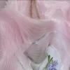 150cm X 1 Yard Organza Pleated Fabric Hardnet Texture Handmade Pleated DIY Clothing Fabric Three-dimensional Decoration