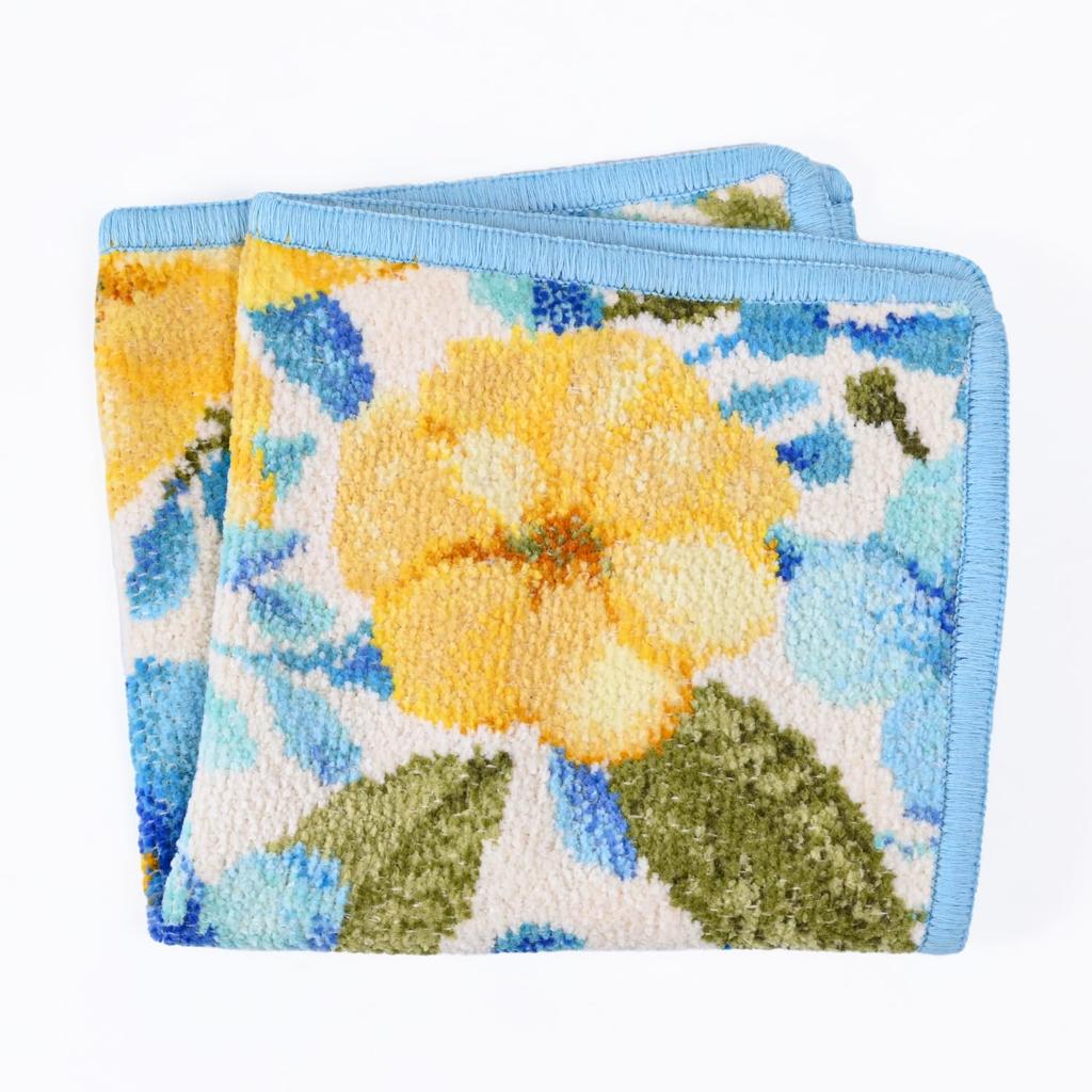 Feiler Handkerchief Hand Towel 25cm Yellow Cranesville Women's [Used]