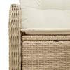 Garden Sofa with Cushions Beige 121 x 62 x 69 cm Poly Rattan