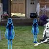 Уличные Хэллоуинские Украшения для Двора 2 Штуки Колышки для Двора Призрачный Знак Жуткий для Фотозоны Вечеринки Въезд во Двор Газон Патио