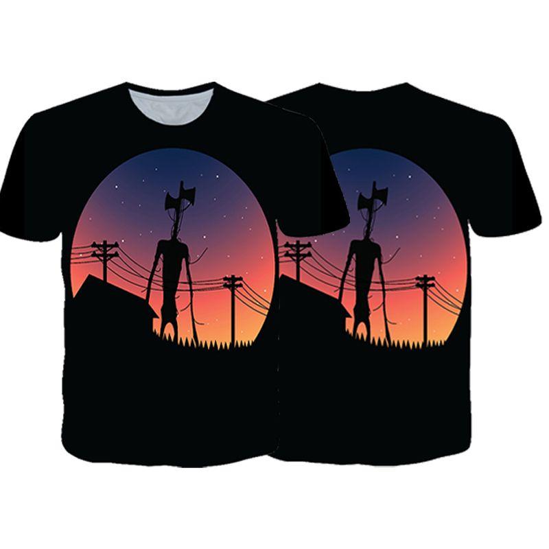 Детская футболка с изображением инопланетного монстра Сиреноголового, ужасающего персонажа городской легенды