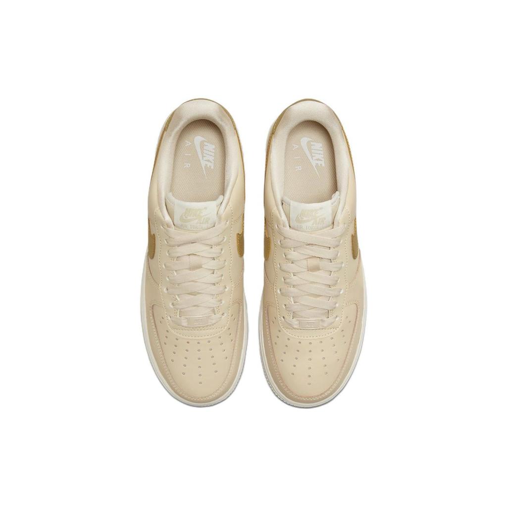 Nike Air Force 1 07 Essential Sanddrift Gold Women Sneakers Brown Phantom Metallic-Gold DQ7569-102