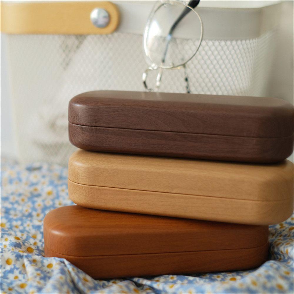 Модный портативный большой емкости деревянный футляр для очков держатель для очков