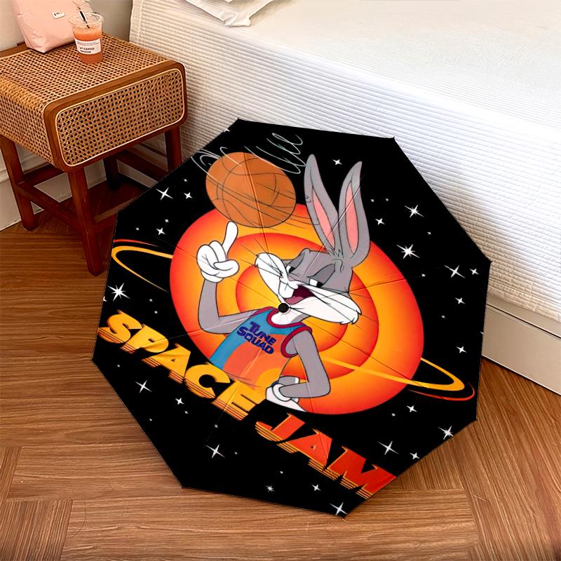 1 шт. Зонт с рисунком Looney Tunes, портативный складной зонт, железный каркас, структура костей с отверстиями, уличный домашний зонт
