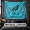 Custom Name Text Tapestry,Philadelphia Eagles Decorative Wall Hanging, Background Tapestry For Home Bedroom