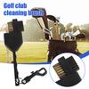 Golf Dual Brush Cleaner with Retractable Cover Golf Club Cleaning Brush with