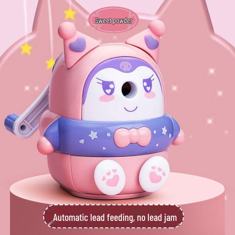 Xiaomeng Capybara Hand-Crank Pencil Sharpener with Automatic Lead Advance - Cute and Boxed, Perfect for Kids' Gifts