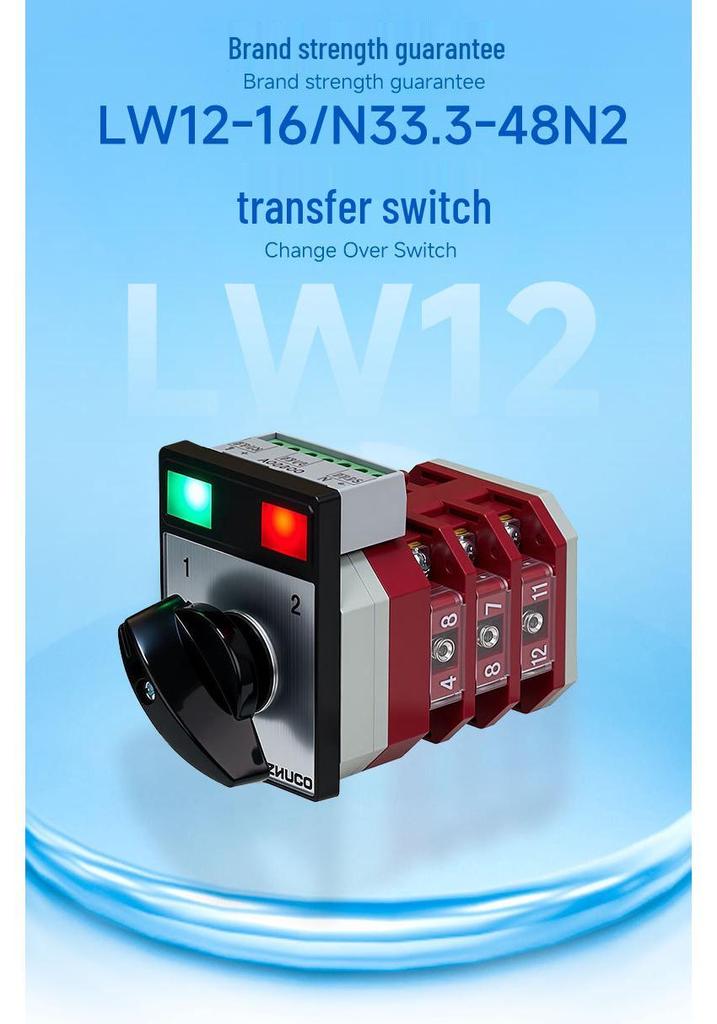 Zhuochao LW12-16/N33.3-48N2 1-2 Section Light Changeover Switch