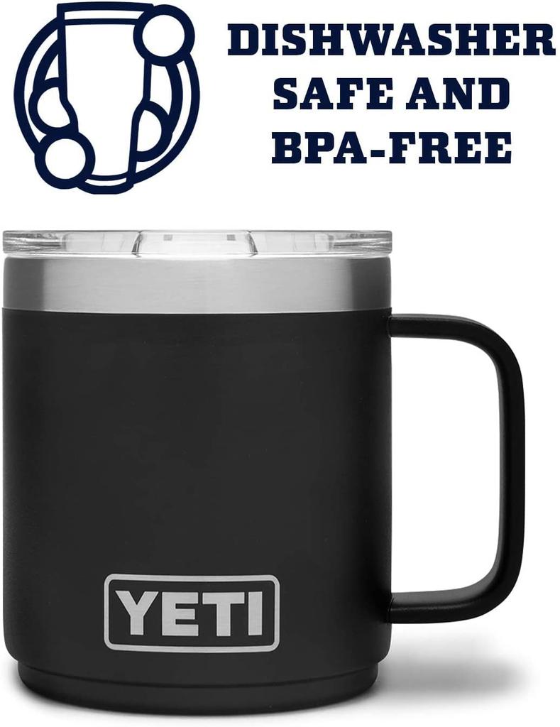 YETI Разнообразные, обильные цвета. Нержавеющая сталь Rambler 10 унций, термокружка и кружка для холода с крышкой. Раздвижные цвета., (296мл) (Магнитный, Тип) (черный) [Продукт]