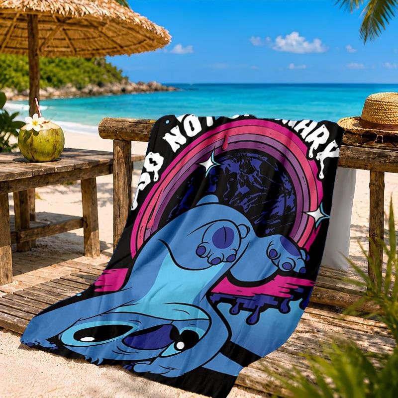 Cartoon Hawaii Artwork Printed Microfiber Beach Towel, Soft And Absorbent, Quick-Dry, Ideal for Summer Travel, Beach Essential, Swimming Pool