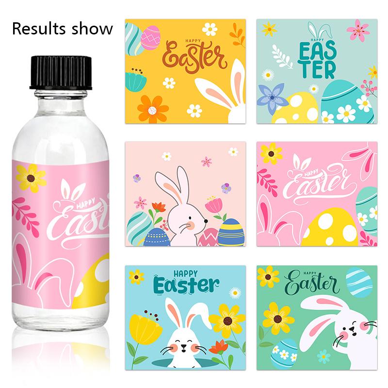 6 шт. самоклеящиеся наклейки сезонные украшения мультфильм кролик для кружек своими руками чайные чашки пасхальные наклейки с кроликом пасха