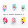 Children's Soft Rubber Mermaid Silicone Finger Ring - Cartoon PVC Jewelry for Events and Parties