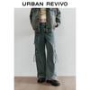 Женские потертые синие джинсовые рабочие брюки UR