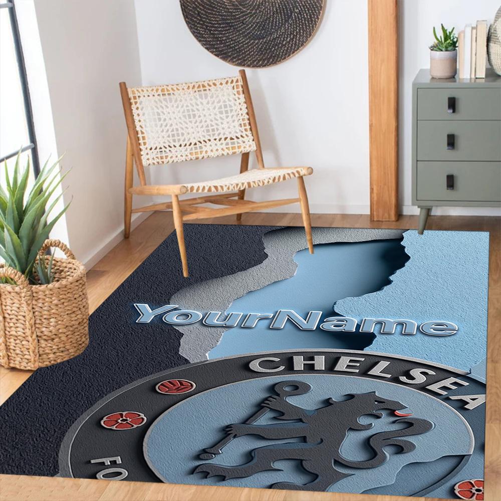 Chelsea Customize Text Floor Rug Office Rug Design for Study room Game Room Entryway Foyer Antislip Carpet Office home decor Wedding Party Gift