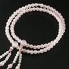 Kyoto Butsudan Hayashi Buddhist Prayer Beads for Eight Sects (Universal) Rose Quartz (Women's) Formal Style [Prayer Beads Bag Set] SW-089 Kyoto