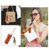 Lipstick Storage Box Mini Cosmetic Bag with Mirror Key Chain Simple Lipstick Bag  Girls