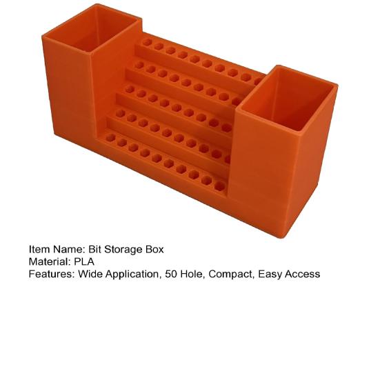 Органайзер для сверл с 50 отверстиями, коробка для хранения шестигранных бит, держатель бит для отвертки, органайзер бит для ударного шуруповерта, ящик для инструментов для верстака, сарая, мастерской