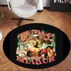 Tupac (1) Round Office Rug Decorative Floor Rug for Office Bedroom Living Room and Home Space