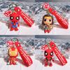 Adorable Marvel Superhero Keychain With Spider-man Iron Man Batman In Durable Silicone