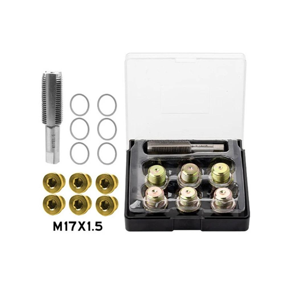 13pcs/set Thread Repair Tool M13-M20 X 1.5MM Oil Drainplug Tap Thread Repair Kit Hand Tools For Repairing Oil Pan