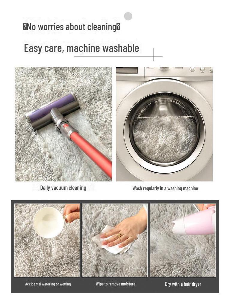 Модный плюшевый ковер для спальни и прикроватный коврик для девочек