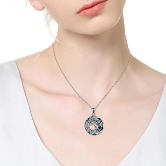 Ожерелье с подвеской «Дерево жизни», искусственный кристалл, полая регулируемая цепочка, символизирующая удачу, здоровье, рост, подарок на день рождения, годовщину, ожерелье в виде ключицы