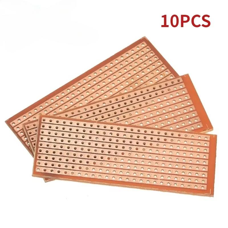 10/20 шт. 2,5*6,4 см Односторонняя печатная плата Универсальная экспериментальная макетная плата Однорядное сквозное отверстие 25x64 мм Макетная плата
