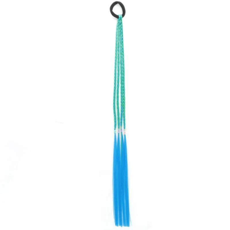 1 шт., цветные парики для девочек, повязки на голову с хвостиком, резинки, красивые повязки для волос, головные уборы, детские аксессуары для волос, повязка на голову, украшение для волос