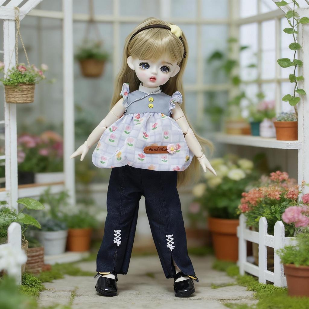 Одежда для BJD кукол 6 дюймов для тел Akagi, GL и Gungun - Наряд-платье Лолита 'Призрачная Мама' 30 см