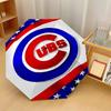 Принт Chicago Cubs Авто 8?Складной зонт с ребрами, ветрозащитный, легкий, автоматический, для ежедневных поездок