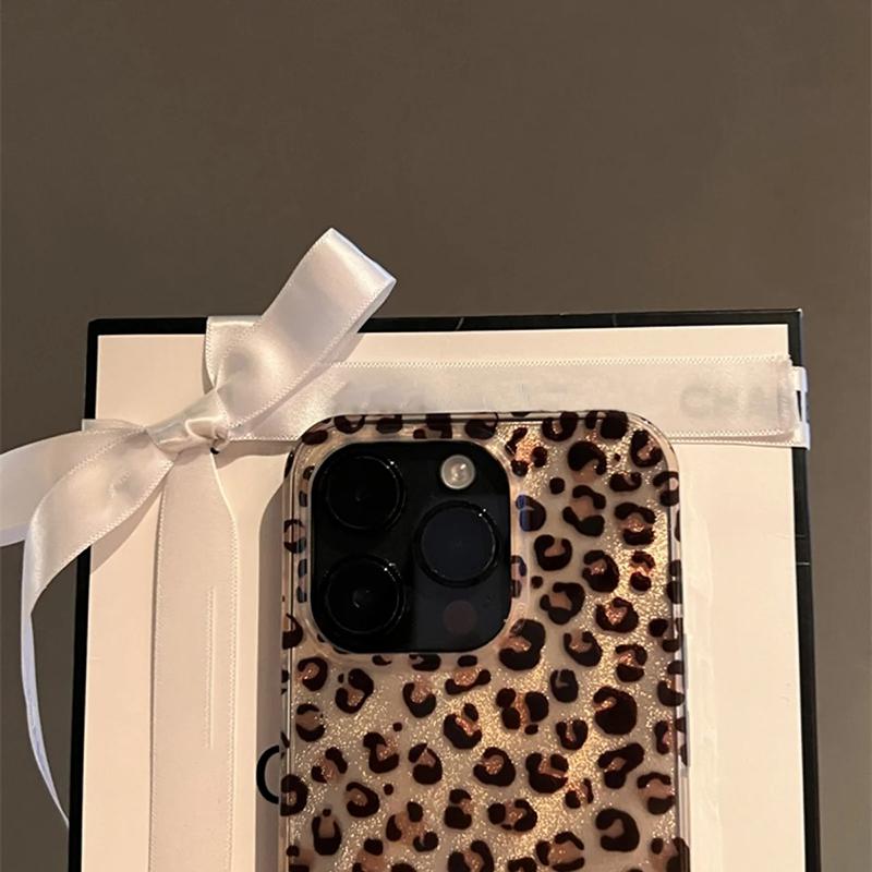 Роскошный стильный чехол для телефона с леопардовым принтом для iPhone 16 15 14 Pro Max 13 12 11 XS X XR 7 8 Plus SE 2022, противоударный мягкий чехол на заднюю панель