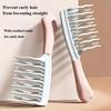 [Double-Toothed Comb Set] Double-Toothed Hair Comb Set | Stylish Black & Light Blue | ABS Handle | Curl Management & Home Massage |Elegant Hairbrush