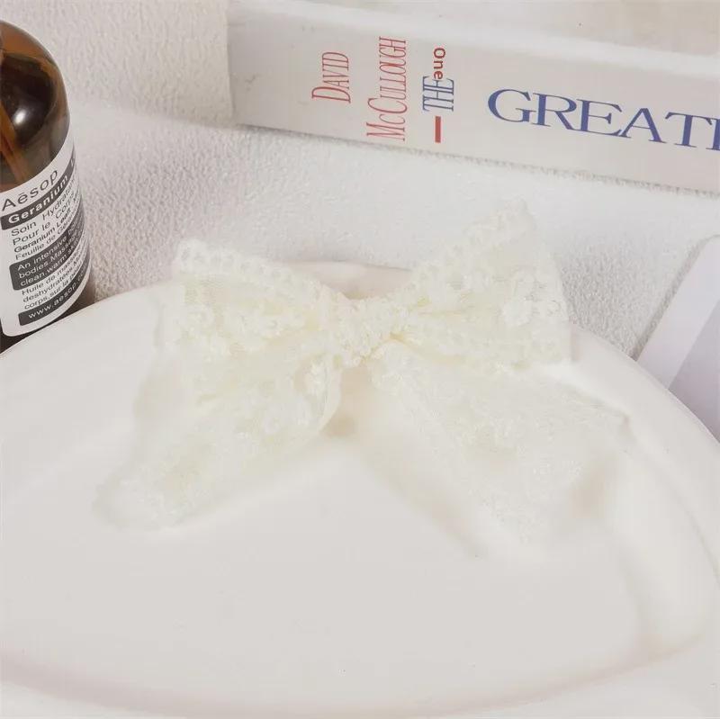 Сладкий темпераментный сетчатый кружевной бант для головы - аксессуары для волос и одежды своими руками