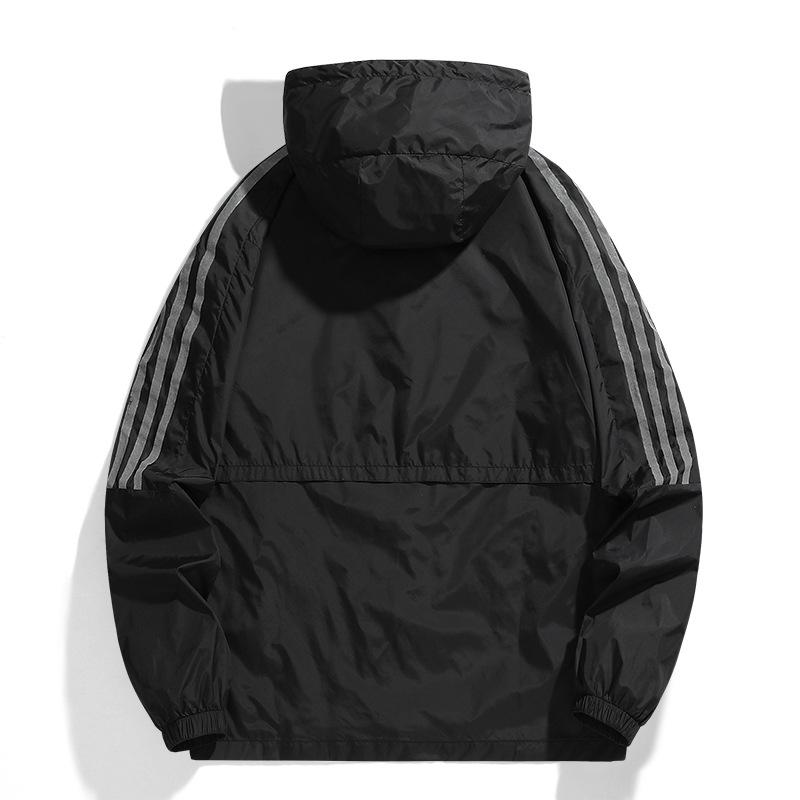 Мужской повседневный тренч с капюшоном большого размера - Осенняя куртка из нейлона 40D свободного кроя