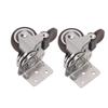 2pcs Caster Wheels Low Noise 360 Degrees  Rotating TPE Rubber Dustproof Casters with Brake for Furniture