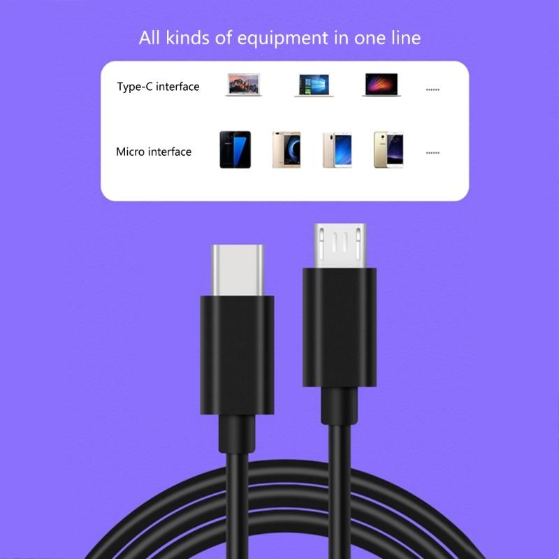 Кабель Type C - Micro USB OTG Быстрая зарядка и передача данных USB-C - MicroUSB Линия передачи данных для мобильных телефонов и планшетов