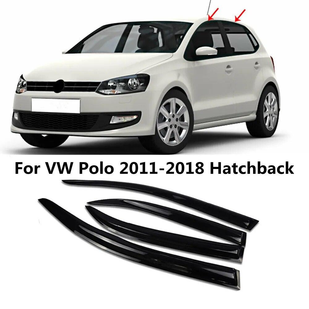Для VW Polo 2011 2012 2013 2014 2015 2016 2017 2018 оконный козырек от солнца от дождя дефлектор навесы навесы клейкая накладка