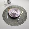 Environmental Protection Round Linen Non-slip Mat Table Mat Heat Insulation Placemat