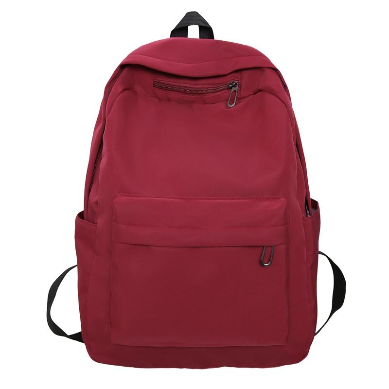 Сплошной цвет Студенческий школьный женский рюкзак большой емкости Мужской дорожный рюкзак