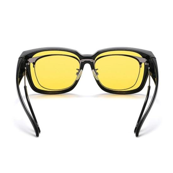 Anti Glared Polarized Sunglasses Over Glasses Night Vision Glasses Nighttime Driving Glasses UV400 Protection Wraparound Sunglasses