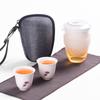 Portable Mutton Fat Jade White Porcelain Travel Tea Set
