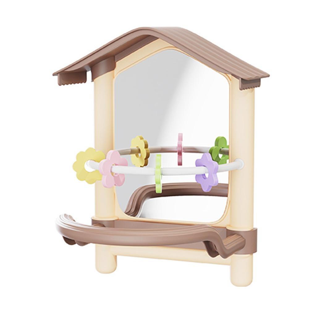 Anti-slip Bird Mirror with Perch Bite-resistance Bird Mirror for Cage Bird Cage Toys  Outdoor
