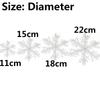 Fashion Wedding Supplies Plastic Snowflake Decoration Hanging Ornaments Xmas Decor Christmas Tree