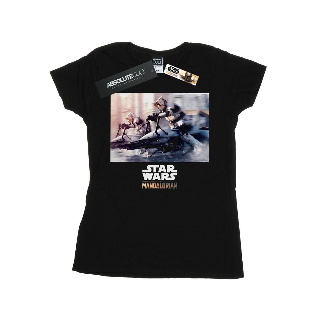 Star Wars Womens/Ladies The Mandalorian Scout Troopers Cotton T-Shirt