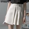 Woman Skirts High Waist Pleated Skirt Female Irregular Thin A-line Short Skirt Solid Color Hip Skirts Girls School Uniform Skirt