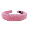 Waffle Hairband Solid Color High Elastic Soft Sponge Full Wrap Versatile Comfortable Stylish Women Headband