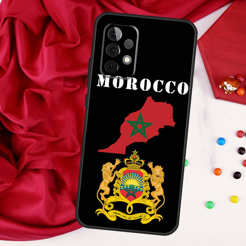 Morocco Flag Coat Of Arms For Samsung Galaxy A52 A32 A22 A54 A14 A16 A26 A36 A56 A55 A35 A05 A06 A15 A53 A33 A13 Case