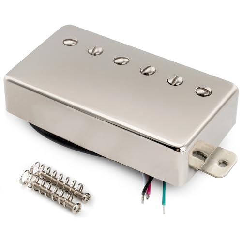 Musiclily Pro LP-CMHA Alnico 5 Закрытый хамбакерный бриджевый звукосниматель, 16K Золотой, Никель, для электрогитар типа LP