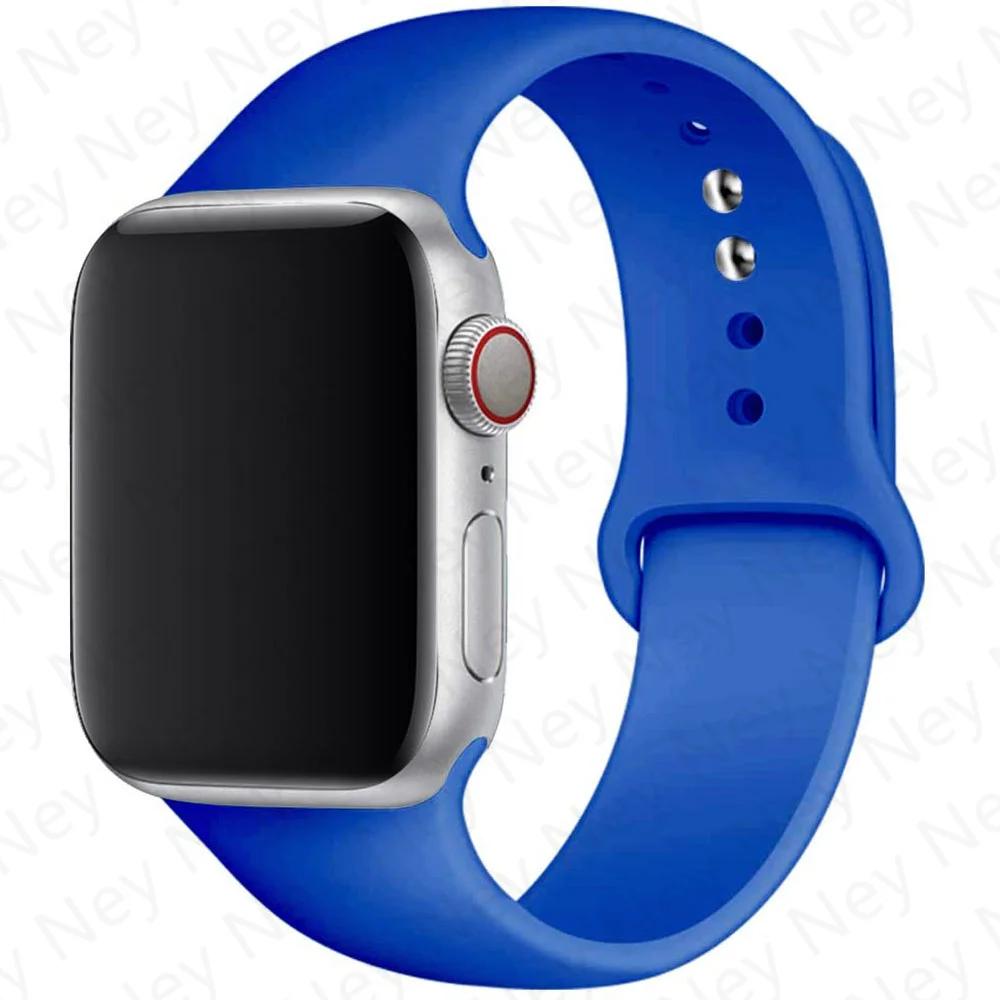 Силиконовый ремешок для Apple Watch Band 44 мм 40 мм 49 мм 45 мм 41 мм 38 мм 42 мм Correa Belt Bracelet IWatch Series 9 8 7 6 5 3 SE Ultra 2