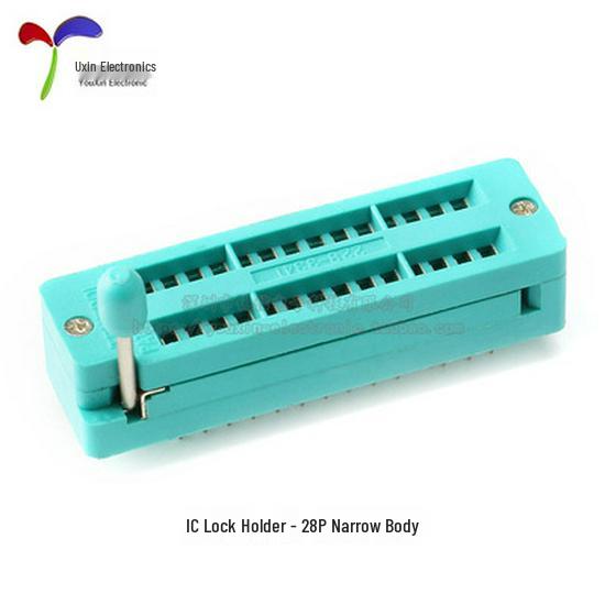 High-Temp Resistant Microcontroller Socket with Green Locking Seat: 14/16/20/24/28/40 Pin